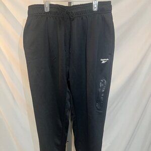Reebok Mens Black Joggers/Sweatpants Size Large, with zipper pockets